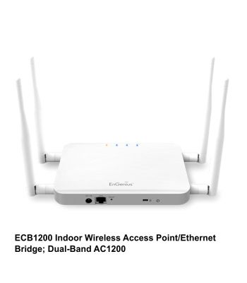 ECB1200 Indoor Wireless Access Point/Ethernet Bridge; Dual-Band AC1200